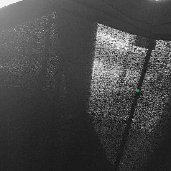 Helmut Lang Morse Long-Sleeve Draped Top in Black Crepe Tunic V-neck - Picture 14 of 15